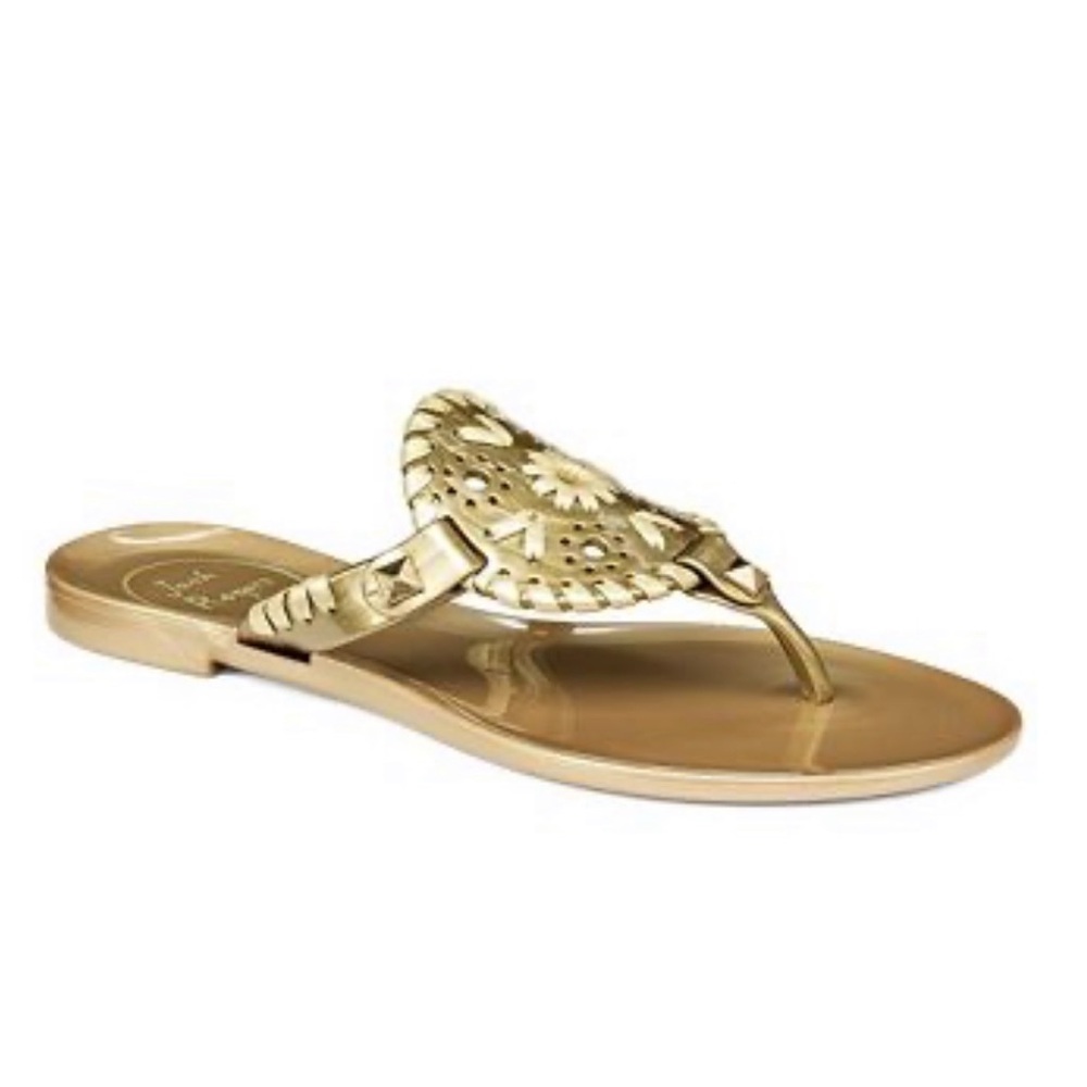 Jack Rogers Jelly Sandals Gold Size 6